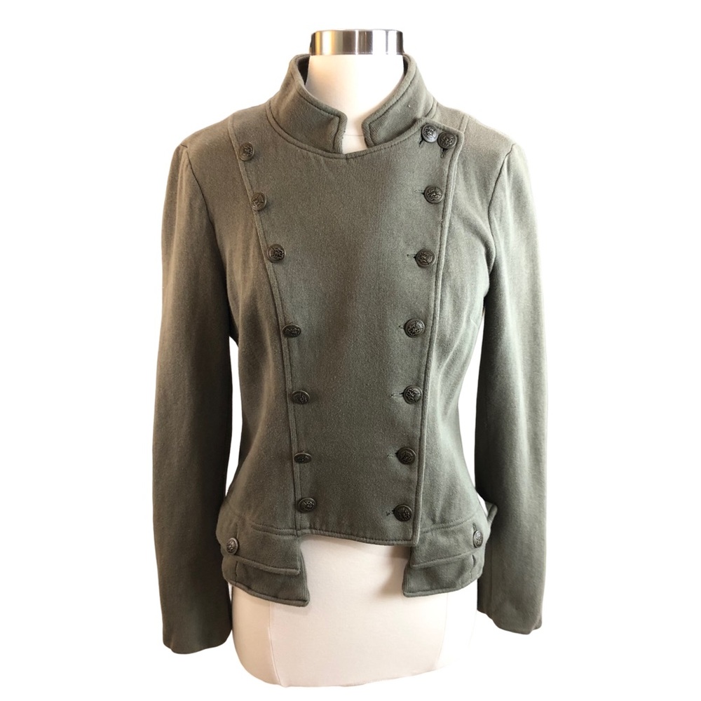 Free People We The Free Olive Green Military Jacket 12